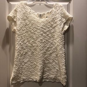 Light weight, cream colored, knit sweater!